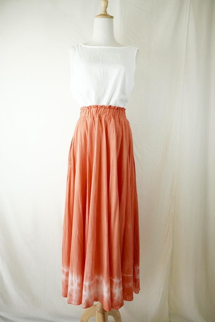 Cotton Flare long skirt  Beni