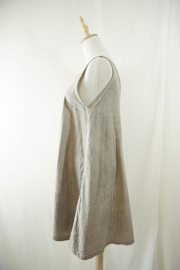 W-gauze Tank OP  Greige x Orangebeige