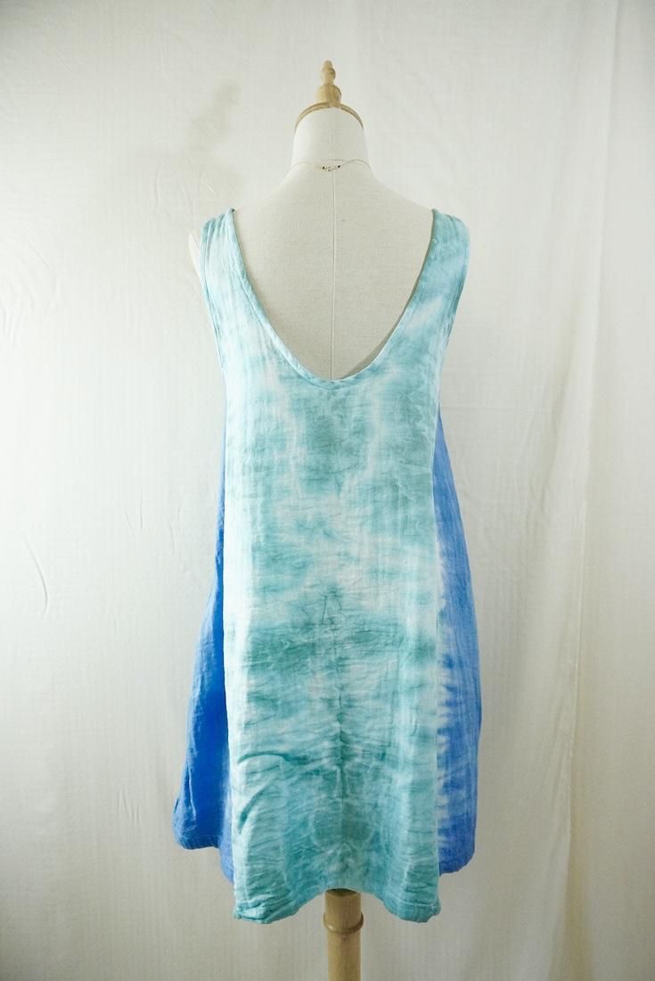W-gauze Tank OP  Under the sea x Blue