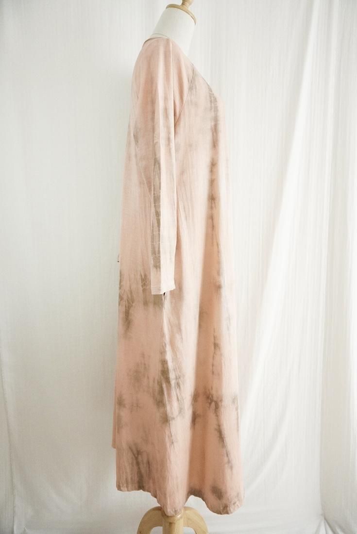 Cotton Long Sleeve OP Orangebeige x Greige