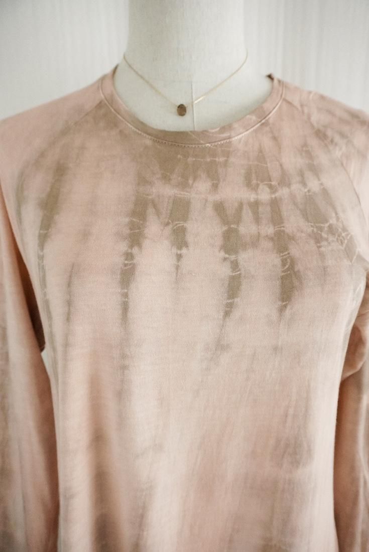 Cotton Long Sleeve OP Orangebeige x Greige
