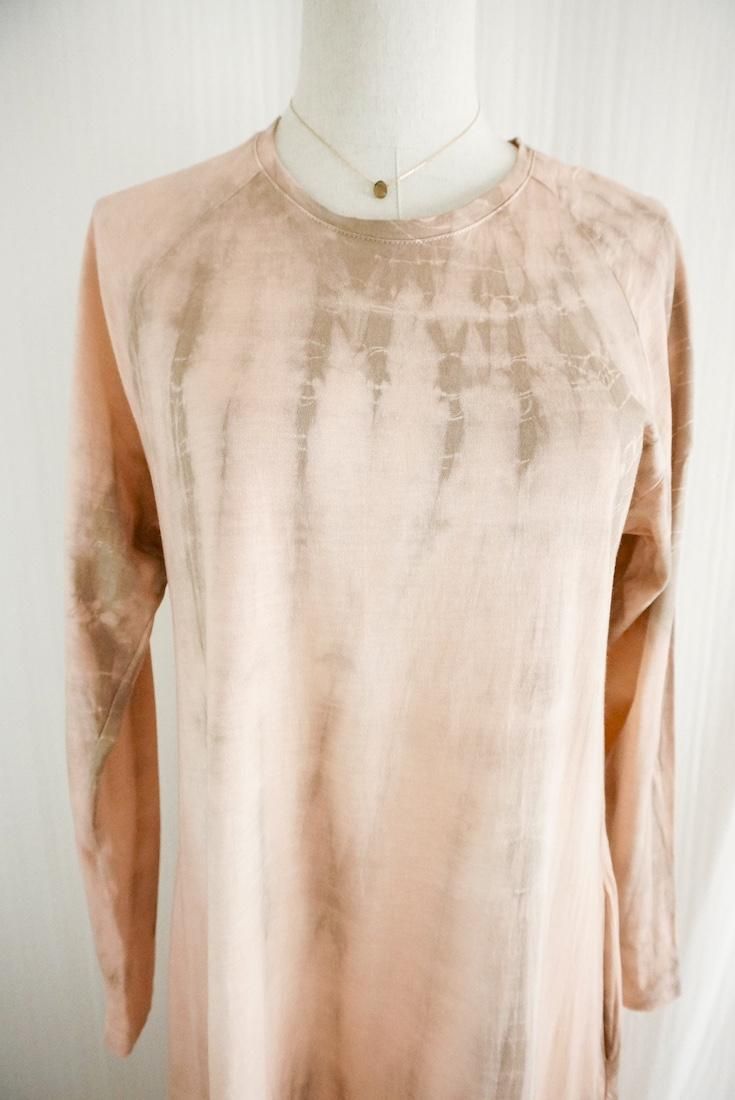 Cotton Long Sleeve OP Orangebeige x Greige