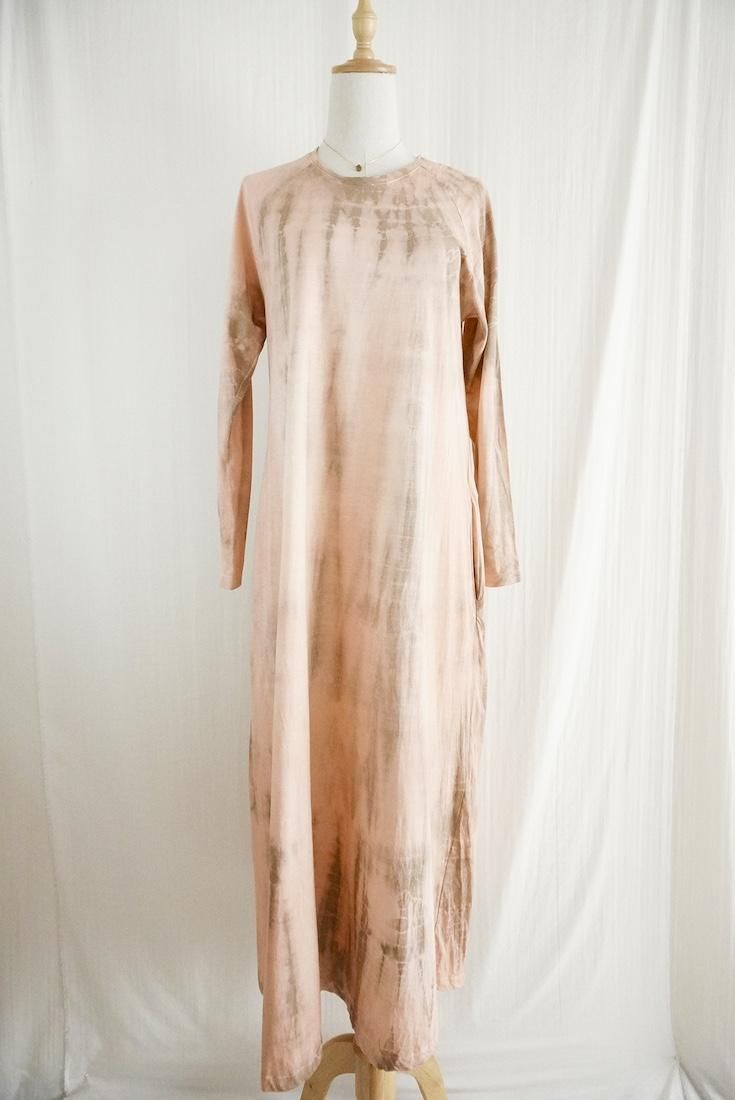 Cotton Long Sleeve OP Orangebeige x Greige