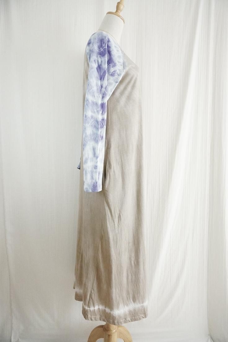 Cotton Long Sleeve OP Greige x Lavender