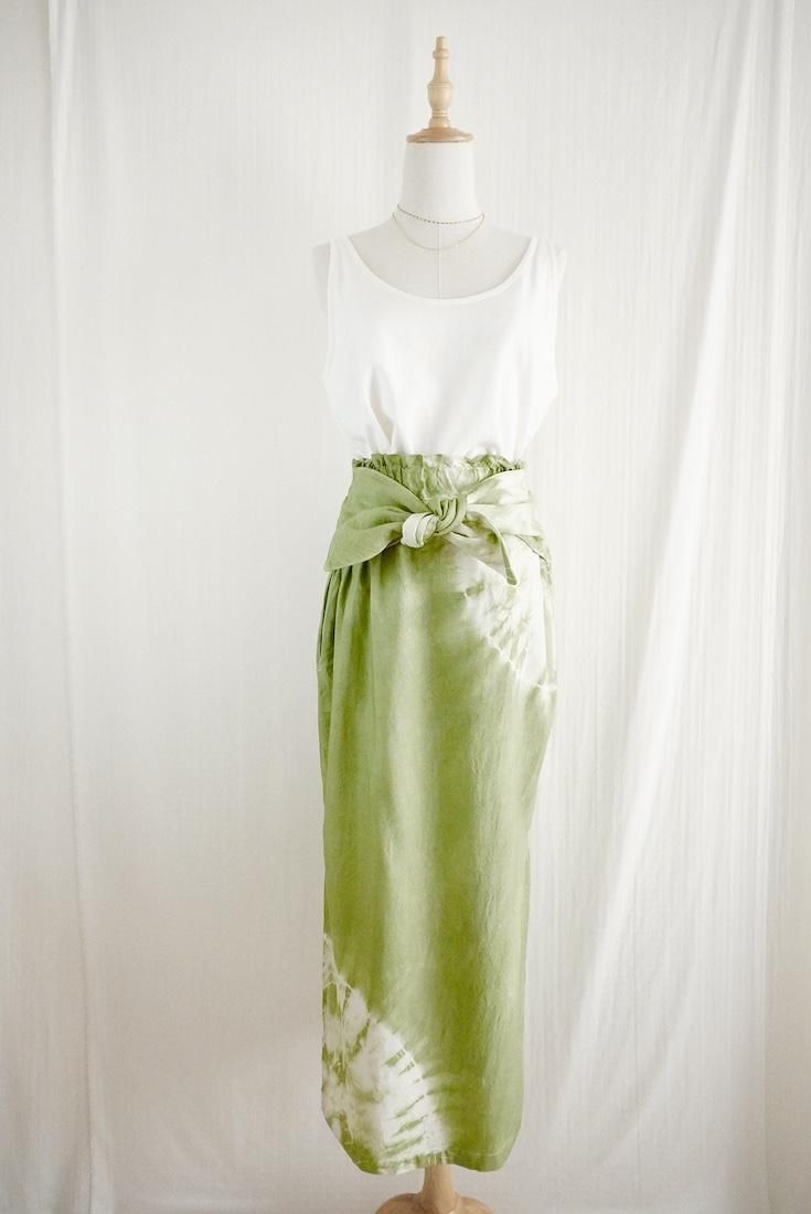 RayonLinen Ribbon skirt
