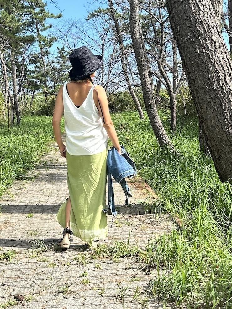 RayonLinen Ribbon skirt