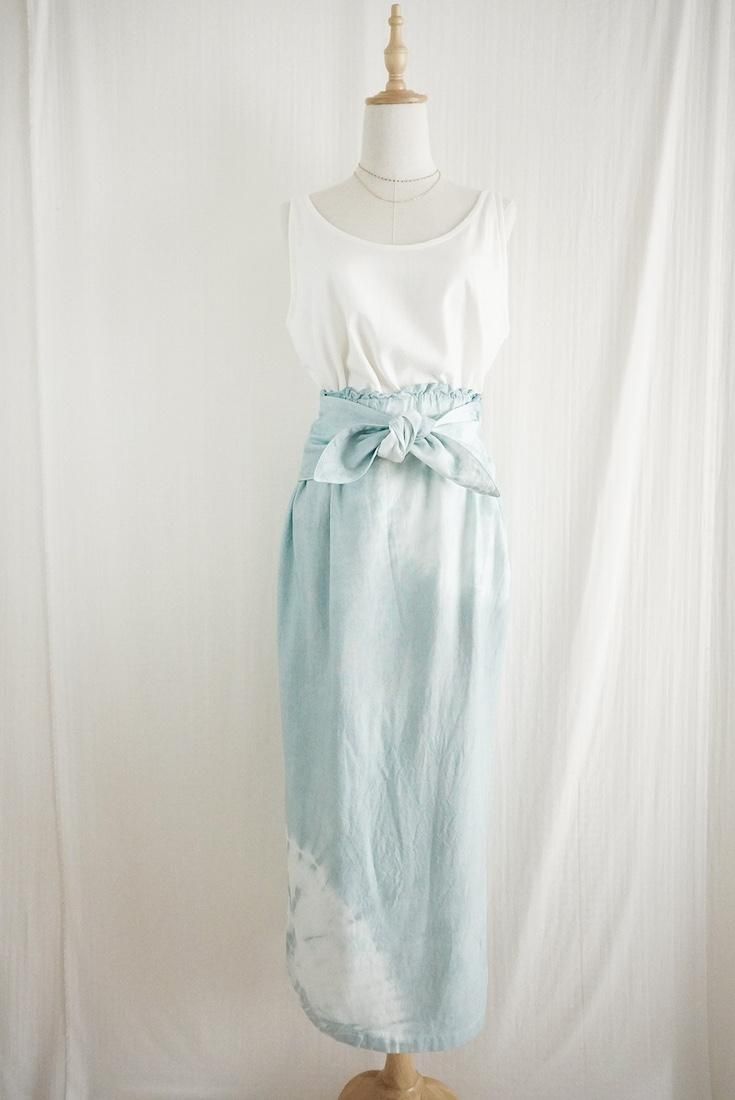 RayonLinen Ribbon skirt