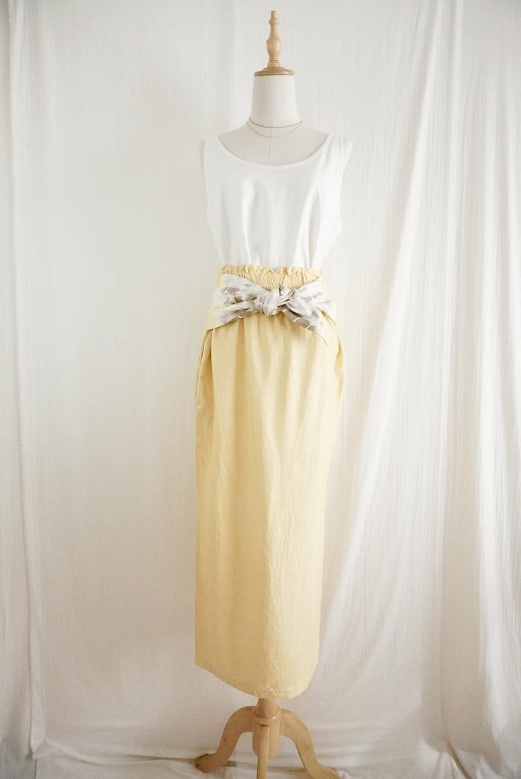 RayonLinen Ribbon skirt