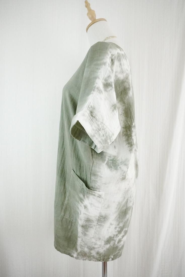 W-gauze Short sleeve rompers Greentea