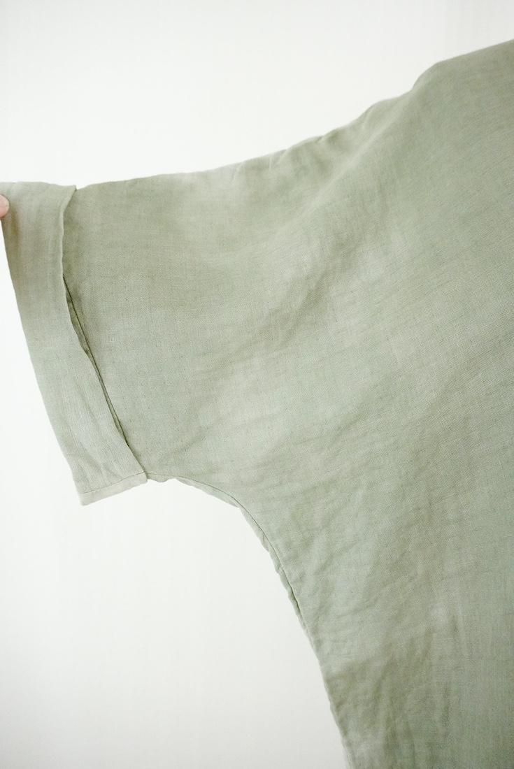 W-gauze Short sleeve rompers Greentea