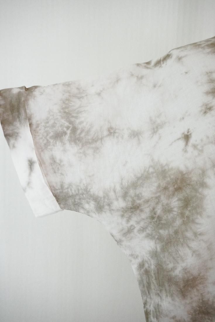 W-gauze Short sleeve rompers Greige