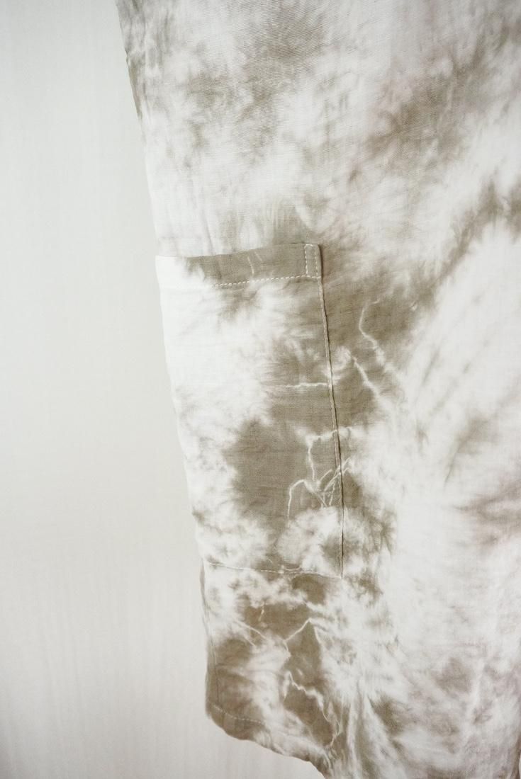 W-gauze Short sleeve rompers Greige