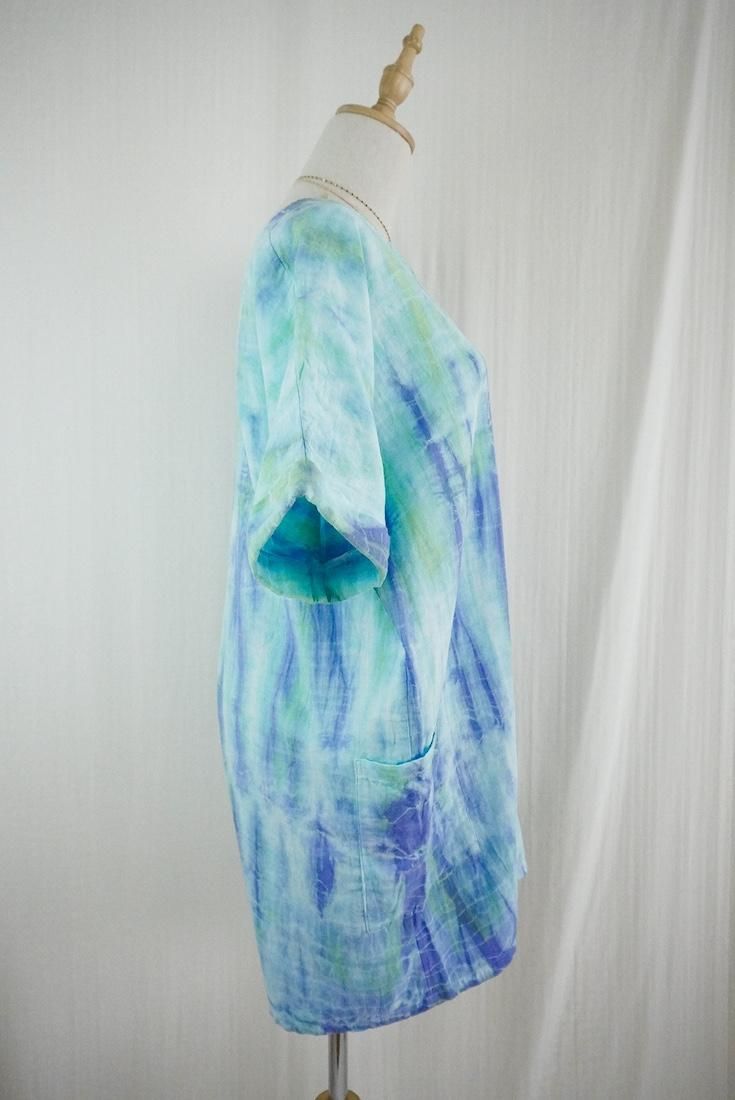 W-gauze Short sleeve rompers Freshgreen x Horizon