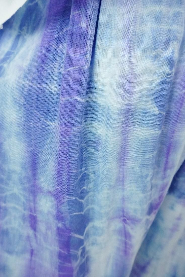 W gauze Lazy Pants DeepBlue x Purple