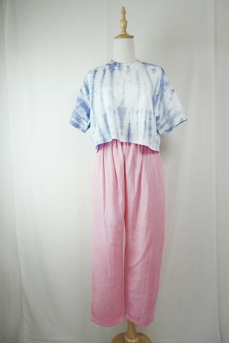 W gauze Lazy Pants Cherry Blossom