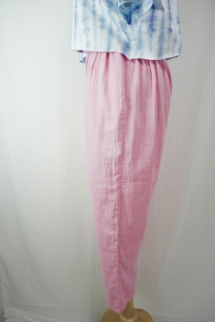 W gauze Lazy Pants Cherry Blossom