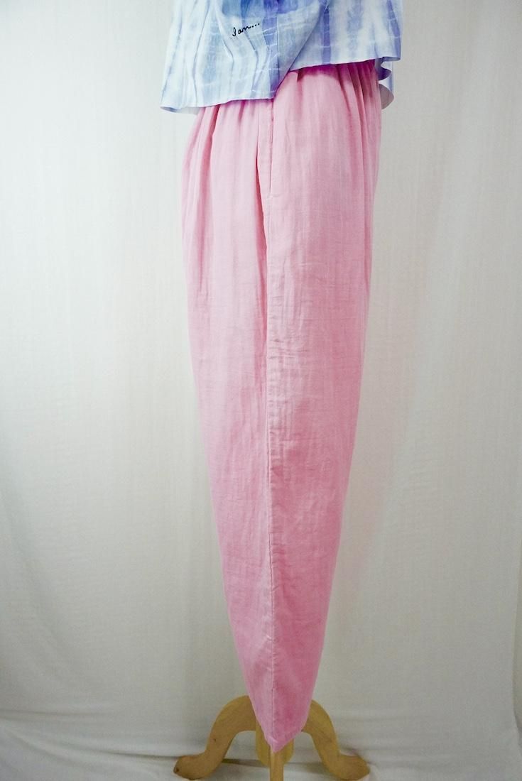 W gauze Lazy Pants Cherry Blossom