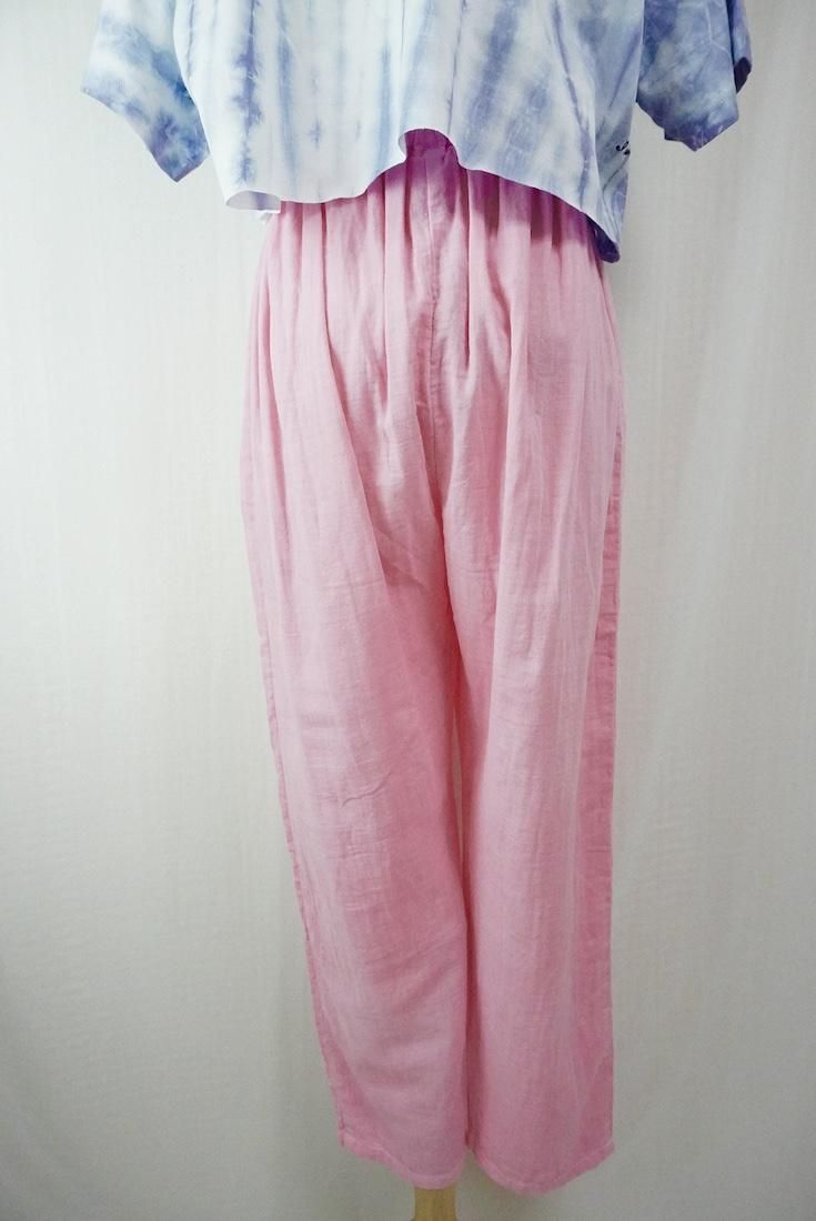 W gauze Lazy Pants Cherry Blossom