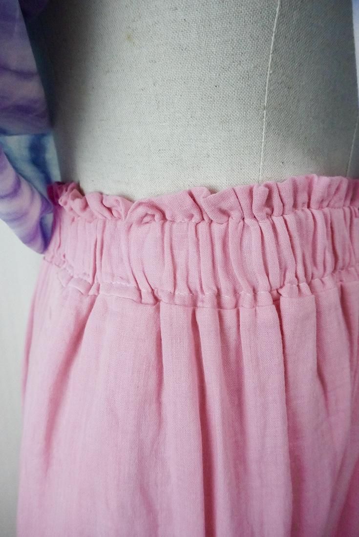 W gauze Lazy Pants Cherry Blossom