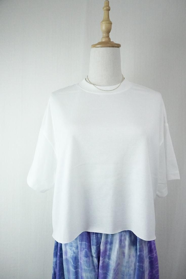 SUPIMA Coton Cut off tee Natural