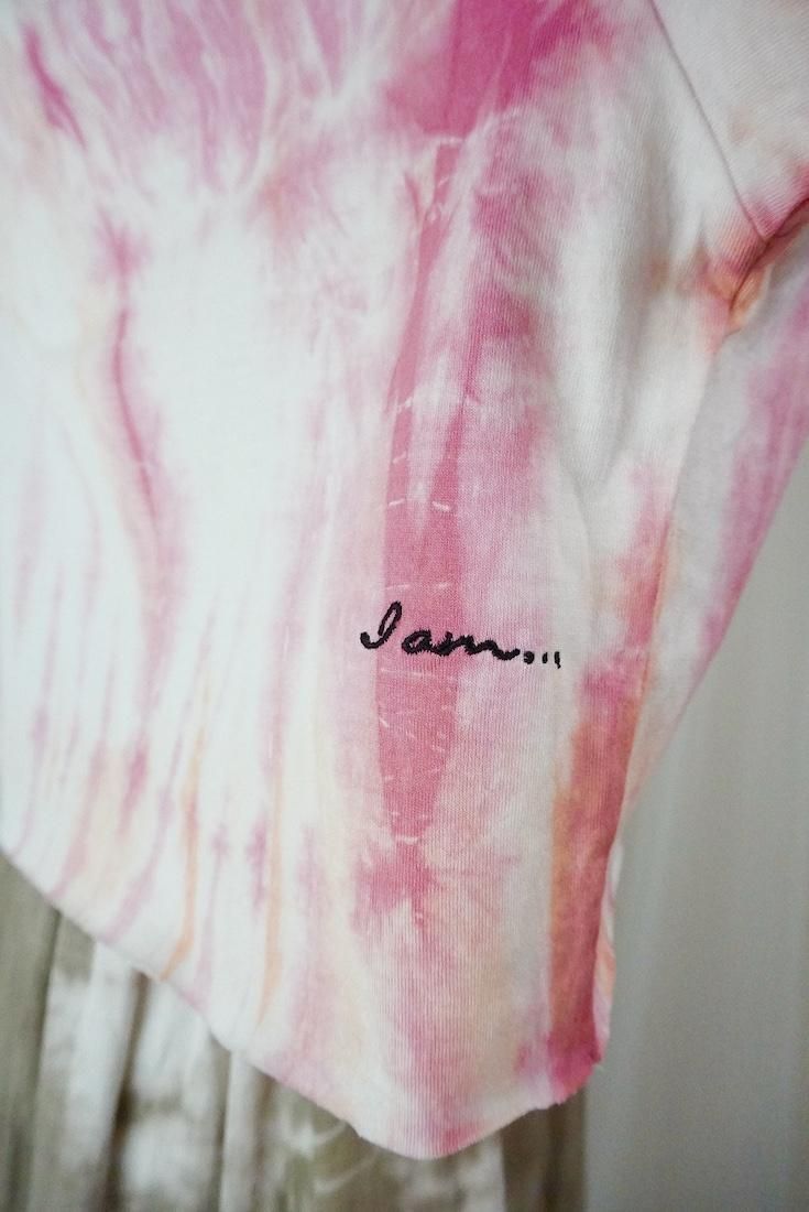 SUPIMA Coton Cut off tee Orange x Bougainvillea