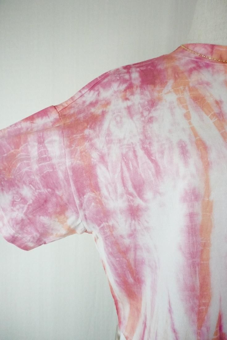 SUPIMA Coton Cut off tee Orange x Bougainvillea