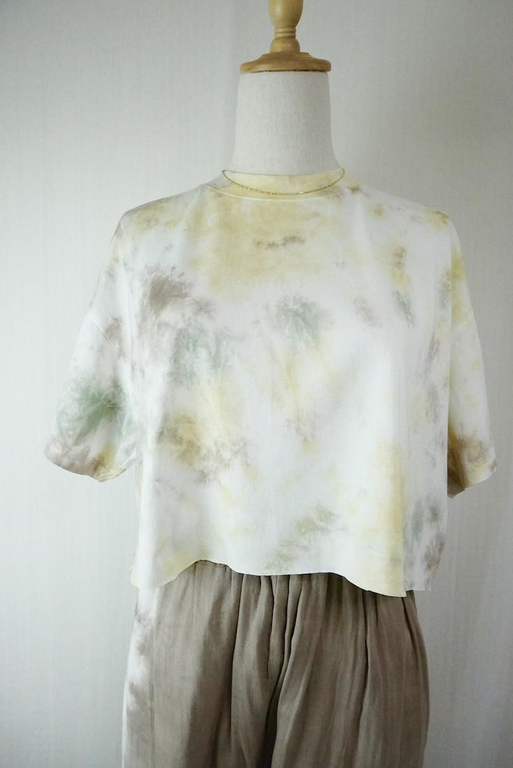 SUPIMA Coton Cut off tee Custard x Greentea x Greige