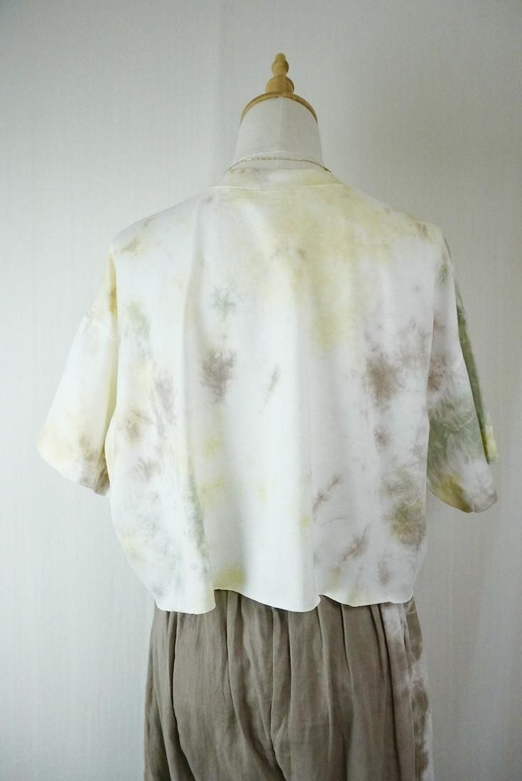SUPIMA Coton Cut off tee Custard x Greentea x Greige