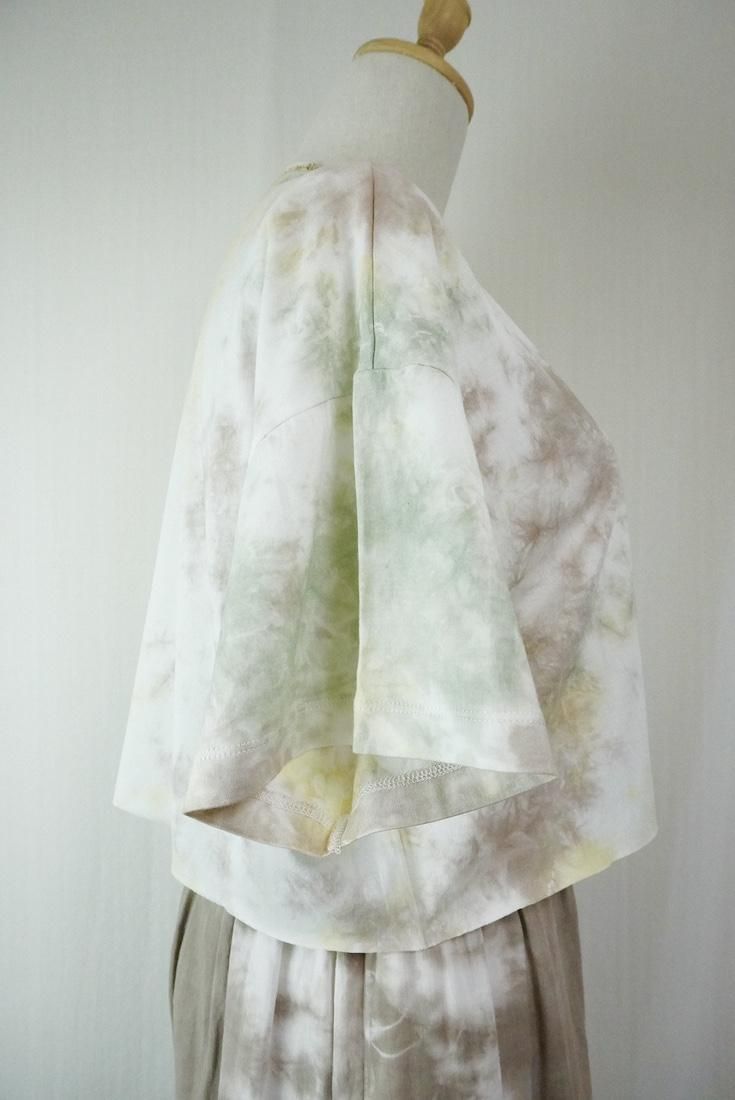 SUPIMA Coton Cut off tee Custard x Greentea x Greige