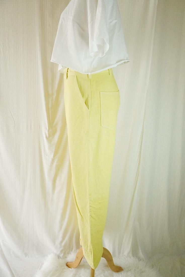 Organic Cotton Denim Work Pants  Lemon 