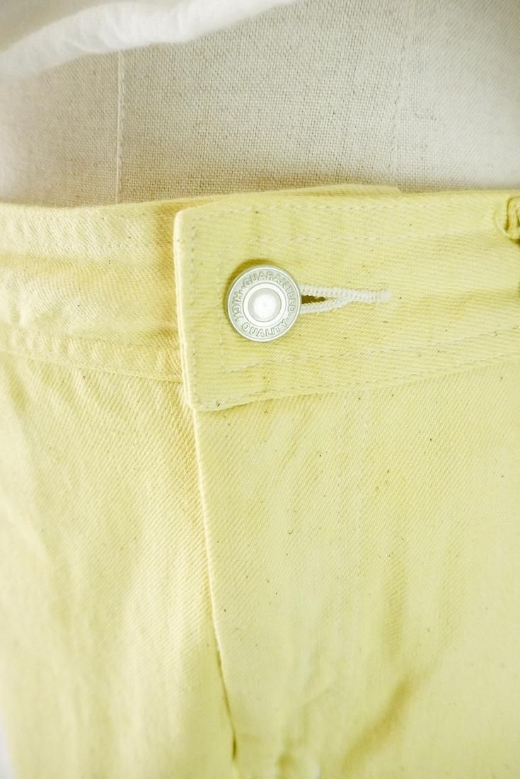 Organic Cotton Denim Work Pants  Lemon 