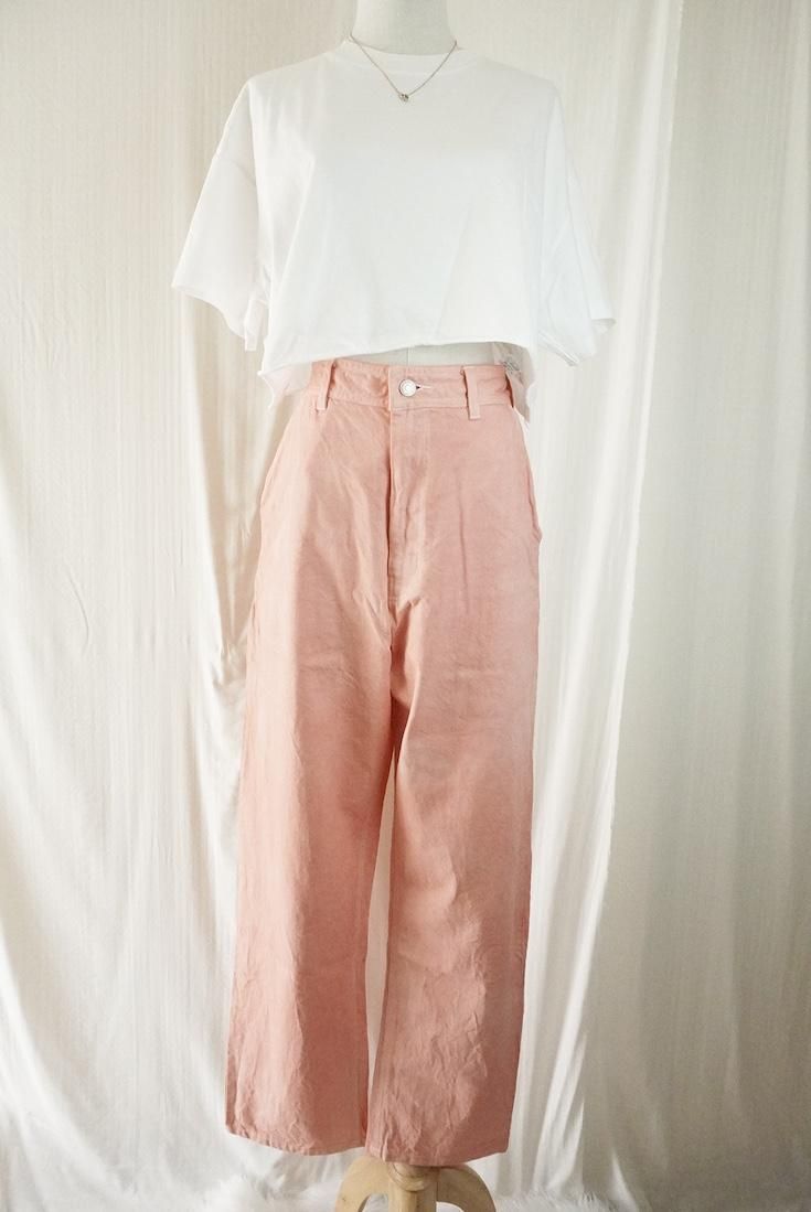 Organic Cotton Denim Work Pants  Salmon