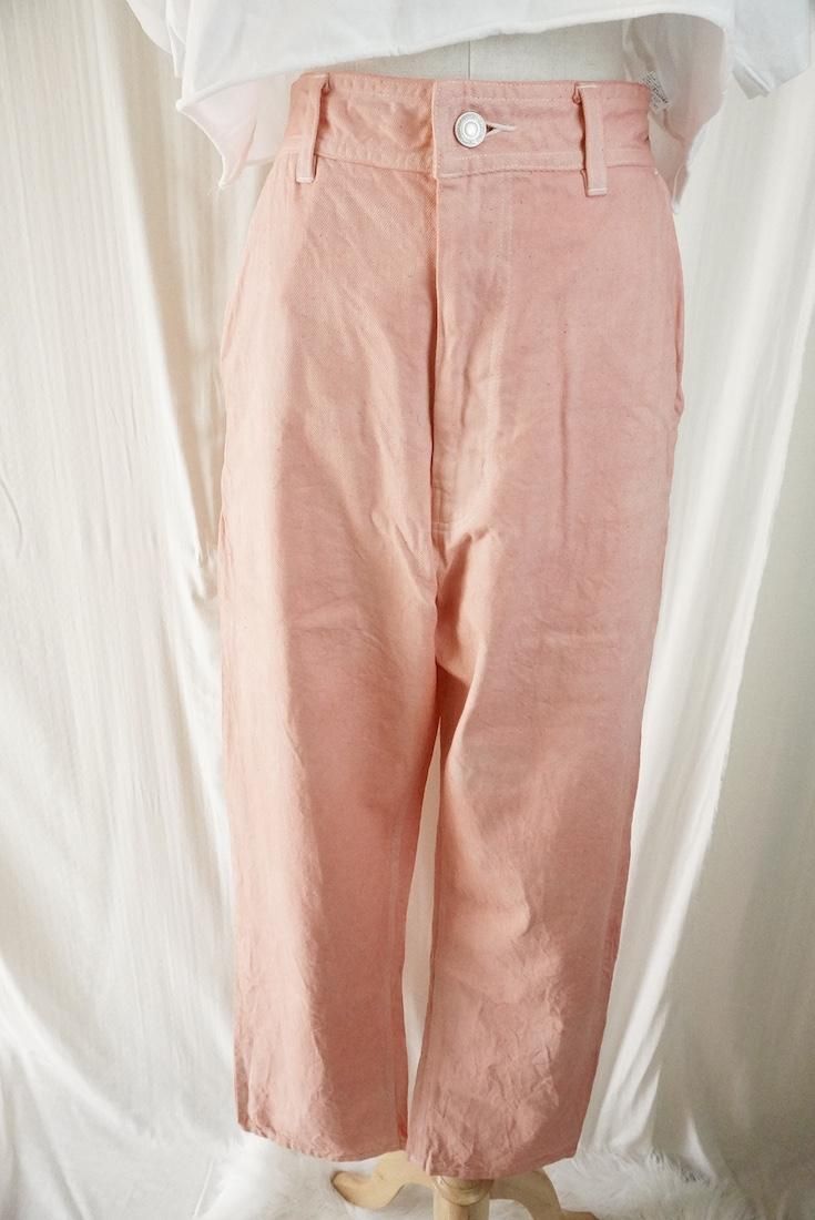 Organic Cotton Denim Work Pants  Salmon