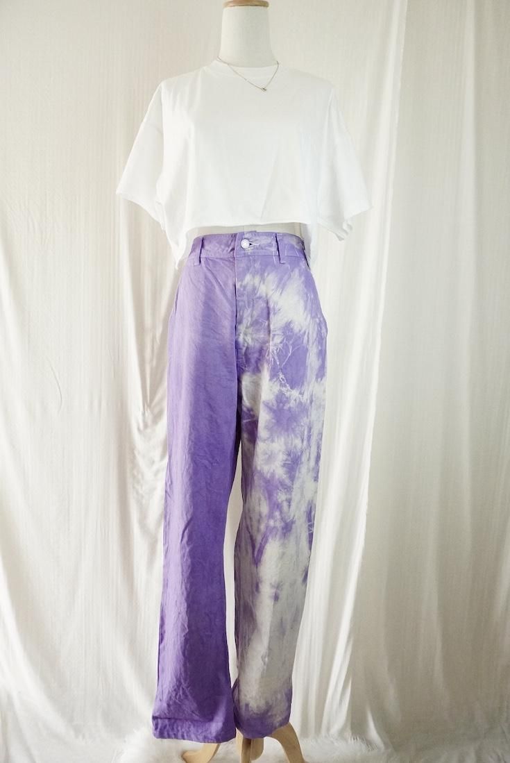 Organic Cotton Denim Work Pants “ Purple”