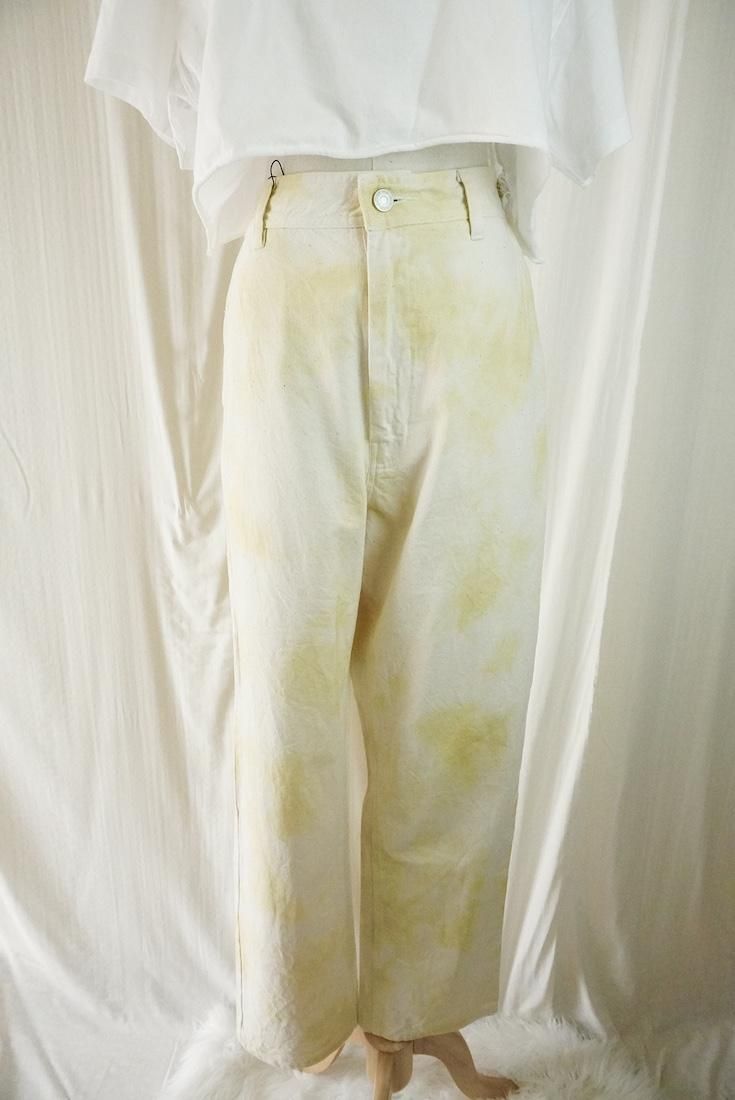 Organic Cotton Denim Work Pants  Custard