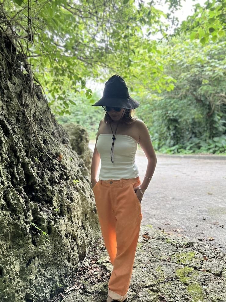 Organic Cotton Denim Work Pants  Custard