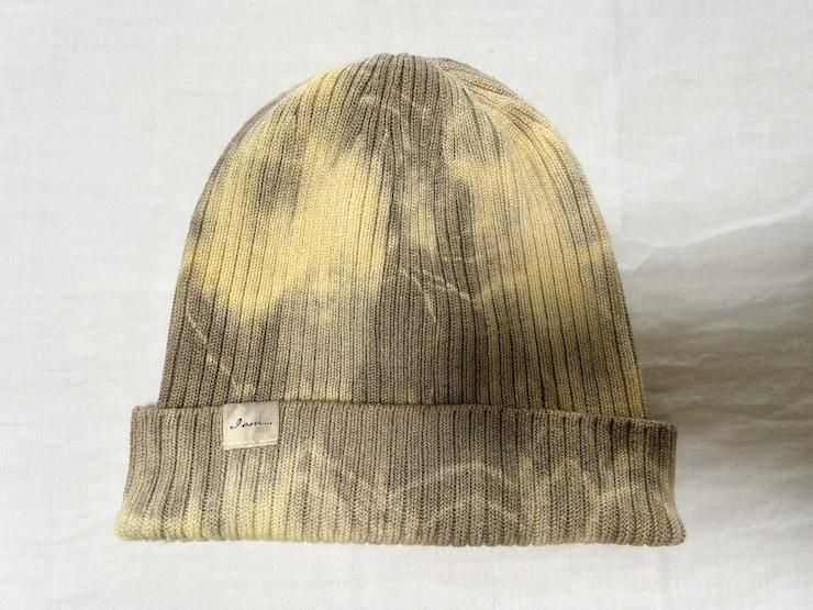 Knit Cap  Custard x Greige 