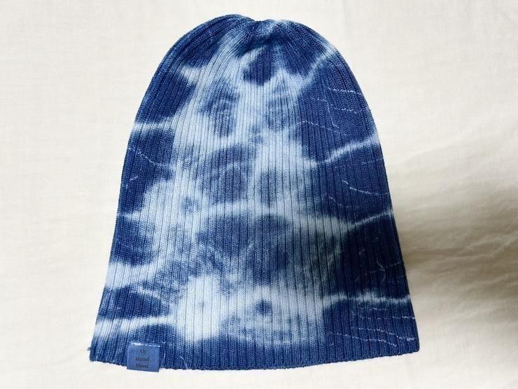 Knit Cap  Navy x PowderBlue 