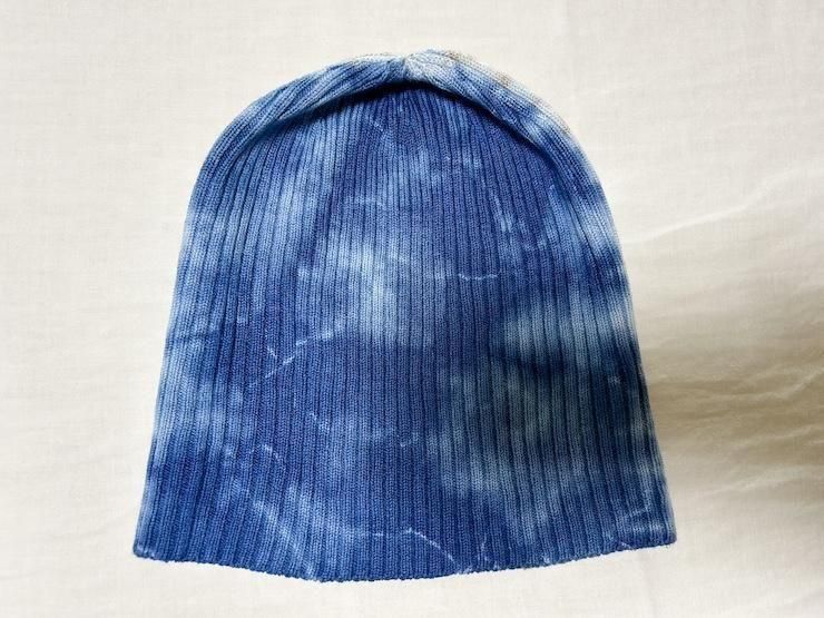 Knit Cap  Navy x Greige 