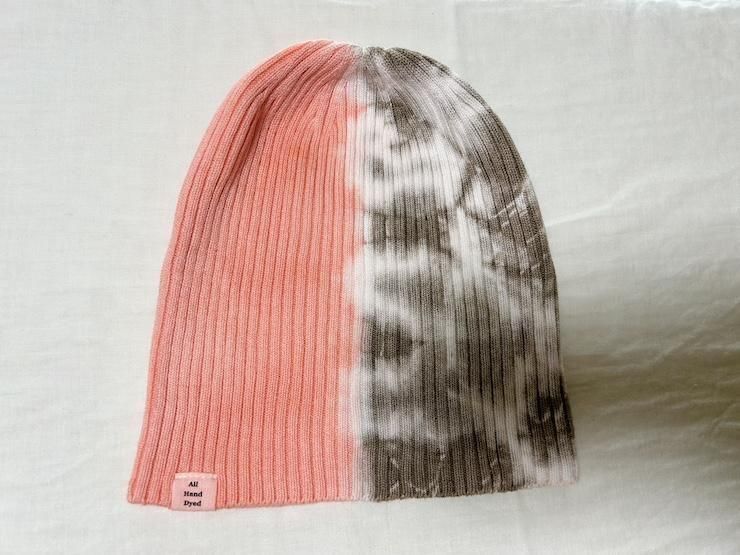 Knit Cap  “Salmon x Greige”