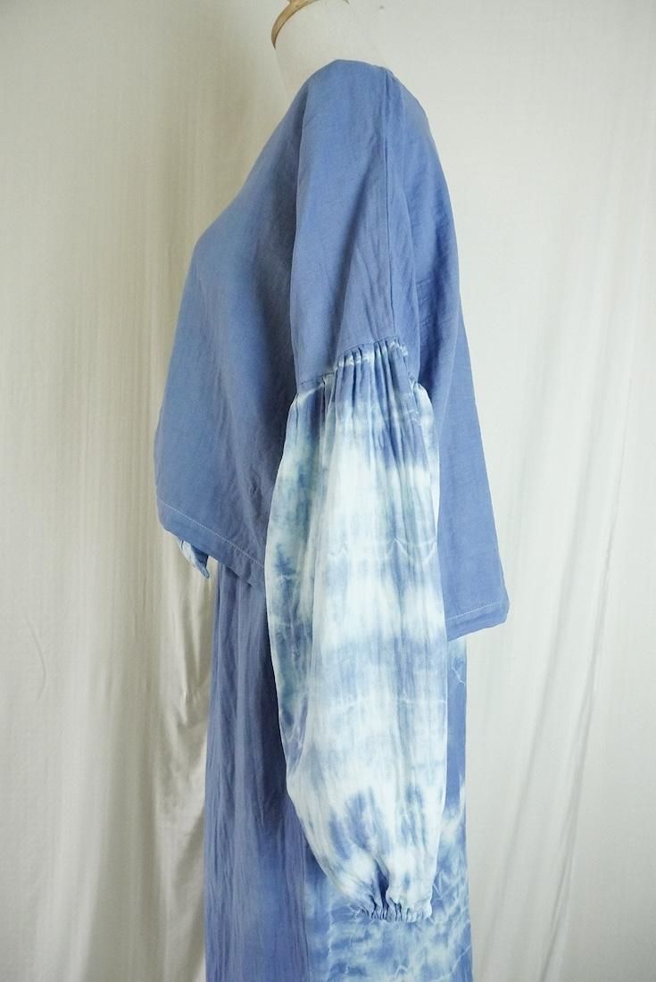 W-Gauze  Puff sleeve top 