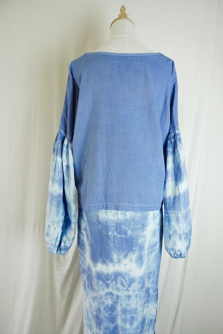 W-Gauze  Puff sleeve top 