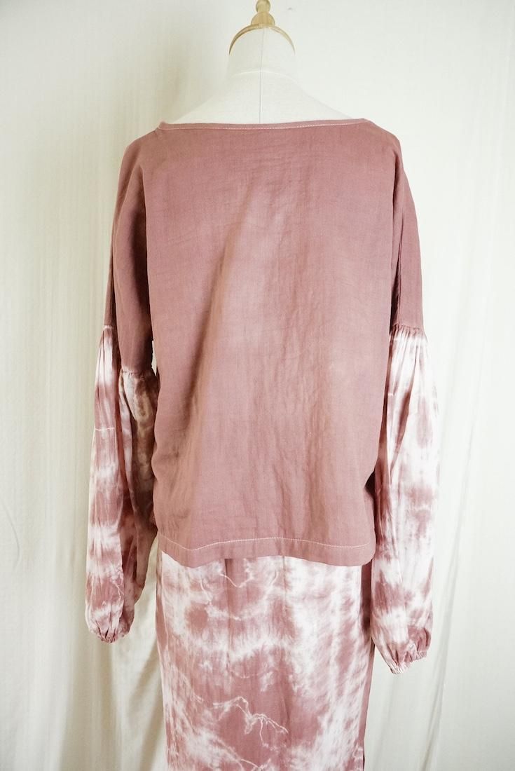 W-Gauze  Puff sleeve top 