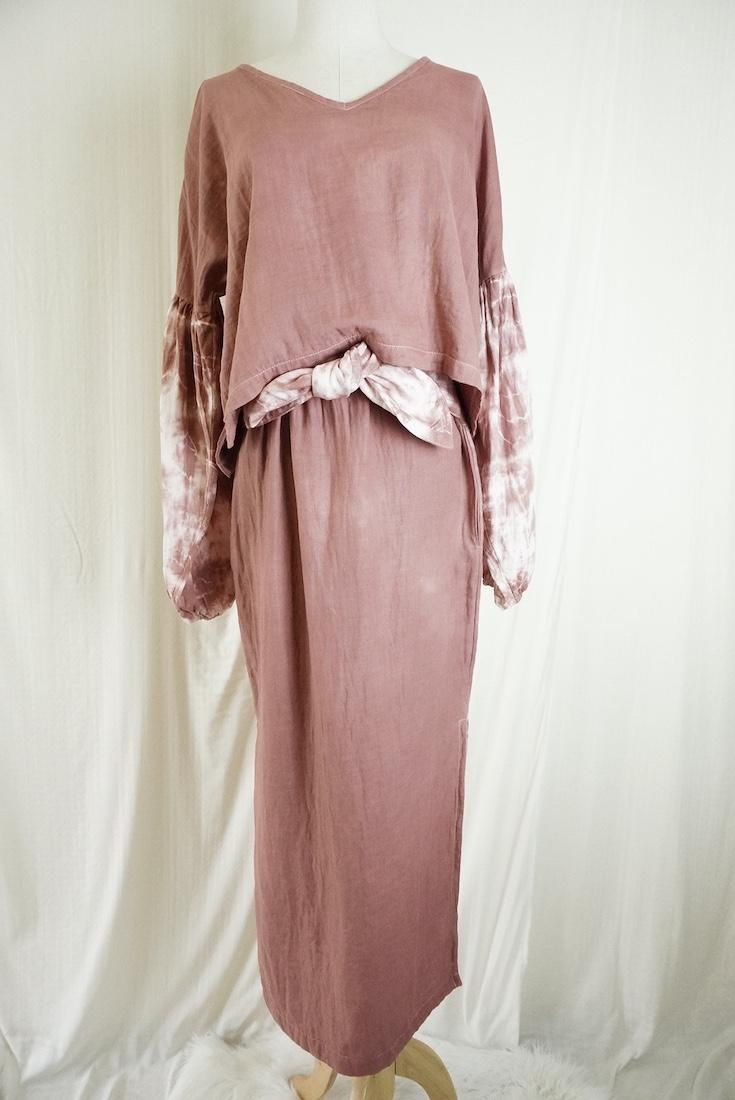 W-Gauze  Puff sleeve top 