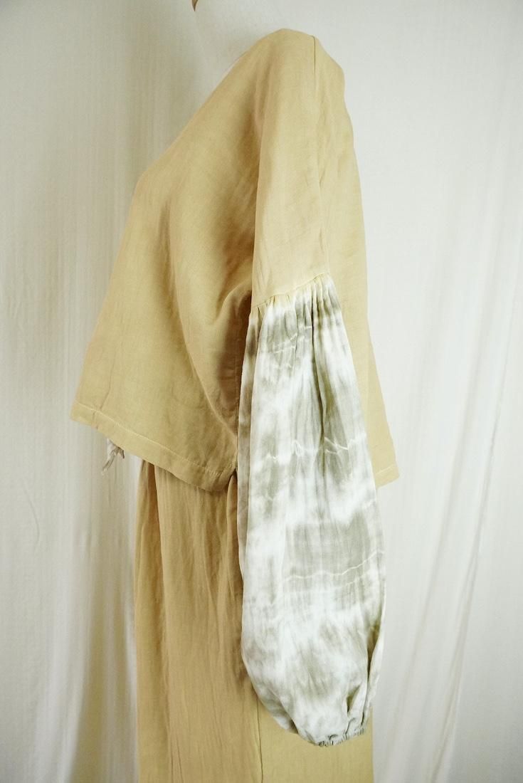 W-Gauze  Puff sleeve top 