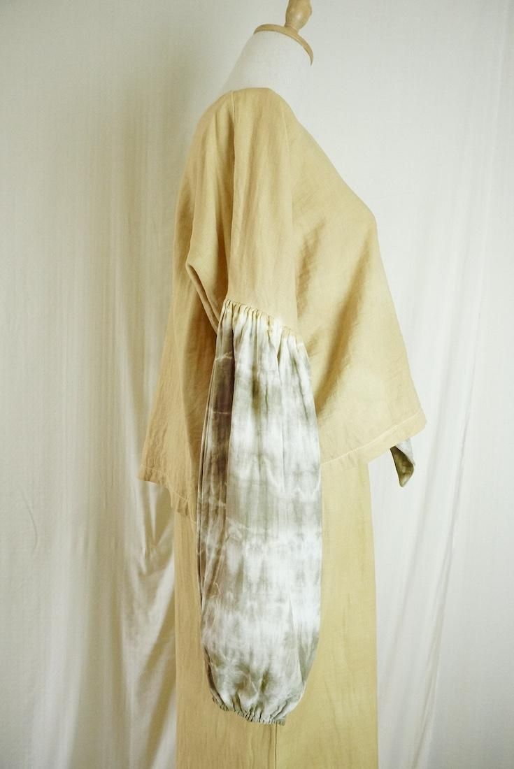 W-Gauze  Puff sleeve top 