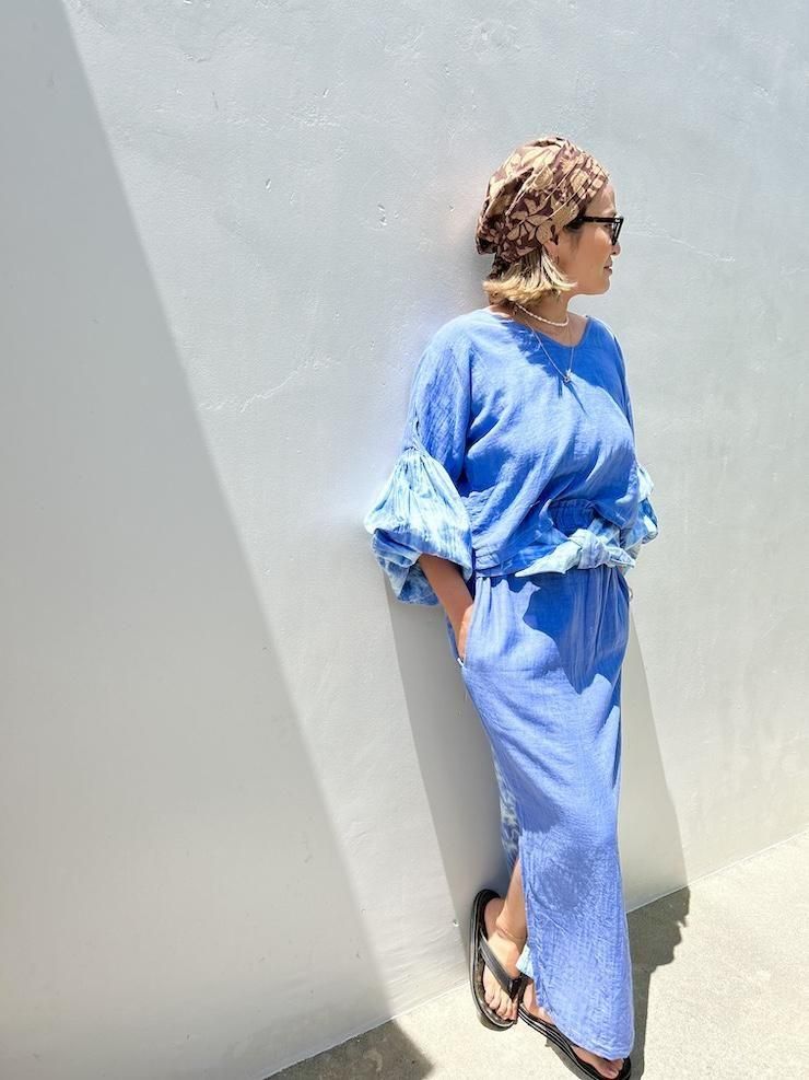 W-Gauze  Puff sleeve top 