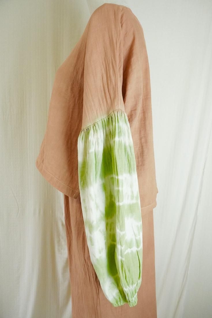 W-Gauze  Puff sleeve top 