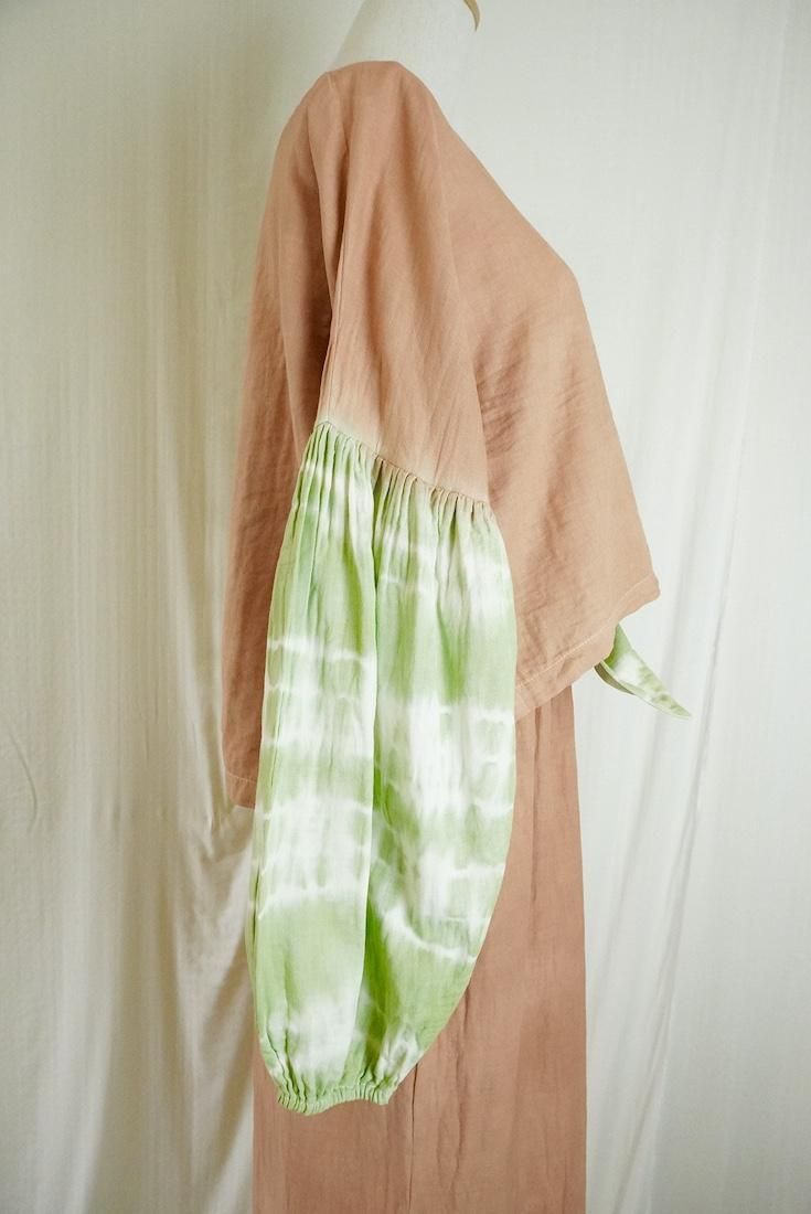 W-Gauze  Puff sleeve top 
