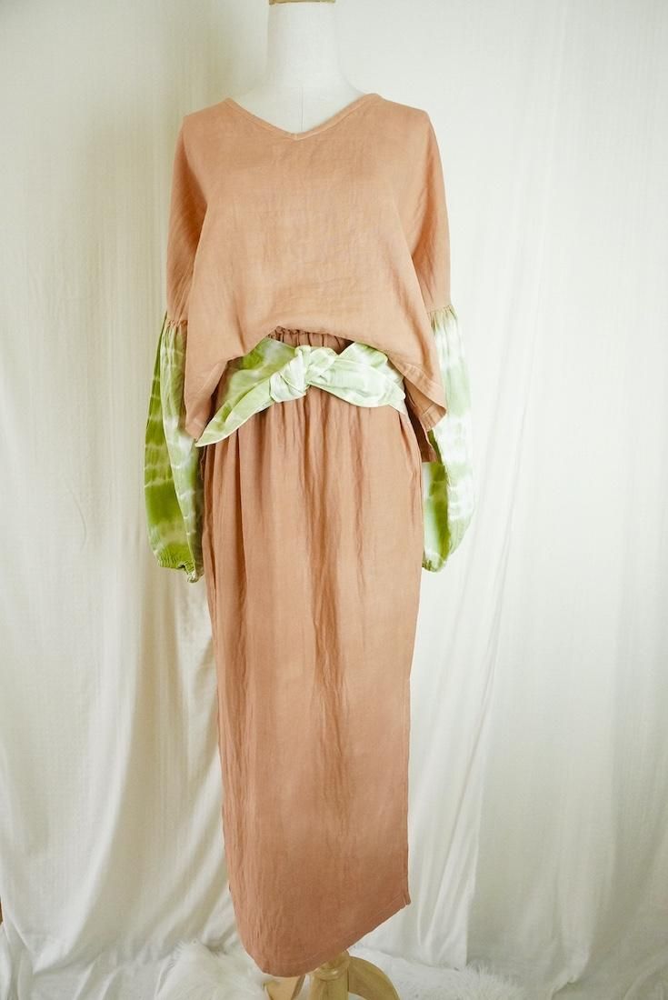 W-Gauze  Puff sleeve top 
